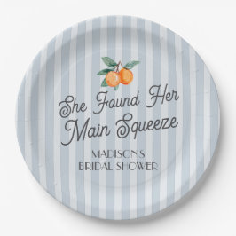 Blue Süsse Main Squeeze Citrus Brautparty Pappteller