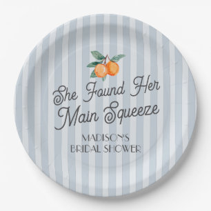 Blue Süsse Main Squeeze Citrus Brautparty Pappteller