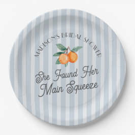 Blue Süsse Main Squeeze Citrus Brautparty Pappteller