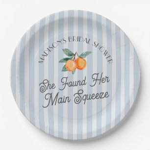 Blue Süsse Main Squeeze Citrus Brautparty Pappteller