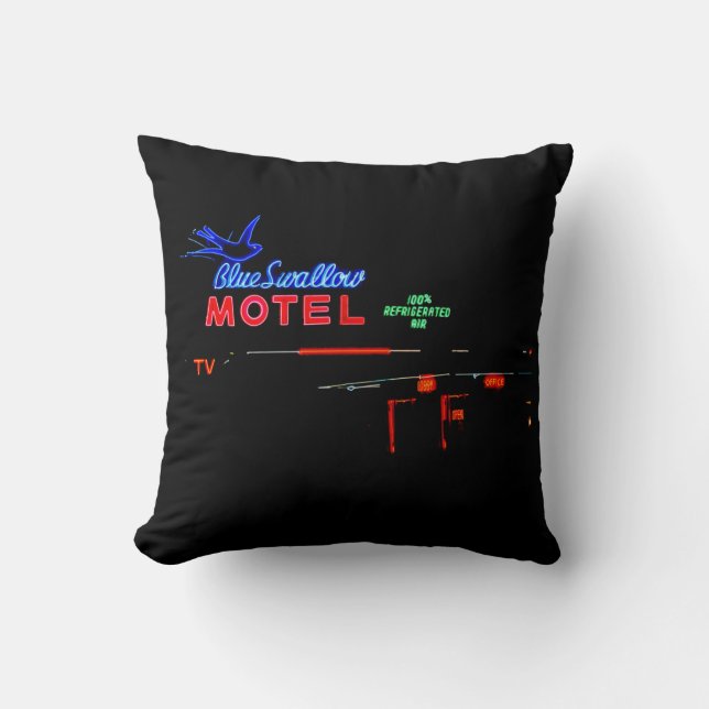 Blue Swallow Motel, Tucumcari, New Mexico Kissen (Vorderseite)