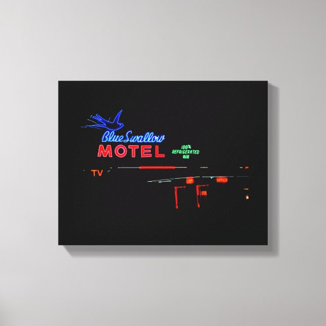 Blue Swallow Motel, Tucumcari, New Mexico Leinwanddruck (Vorderseite)