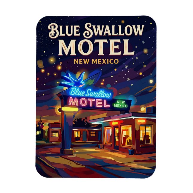 Blue Swallow Motel USA Magnet (Vertikal)
