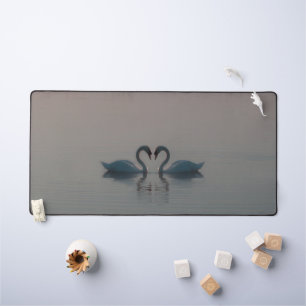 Blue Swans Schreibtischunterlage