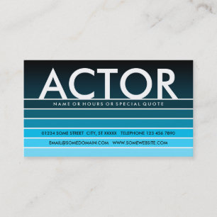 Blue Swatch ACTOR Visitenkarte