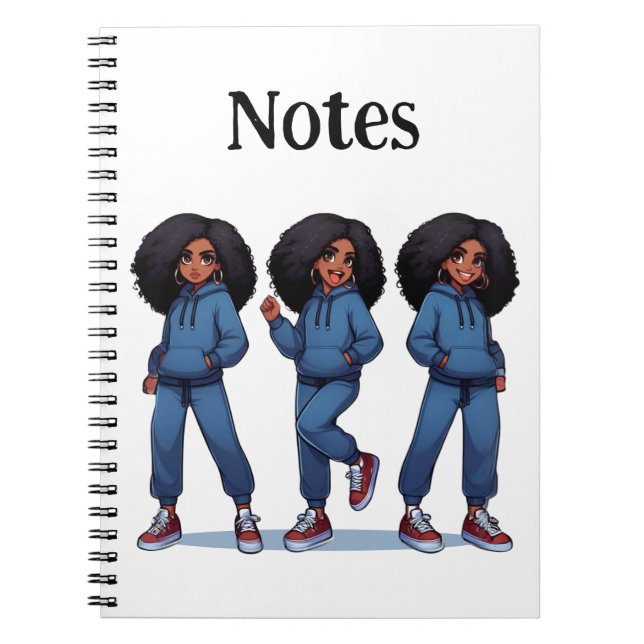 Blue Sweatsuit-Notebook Notizblock (Vorderseite)
