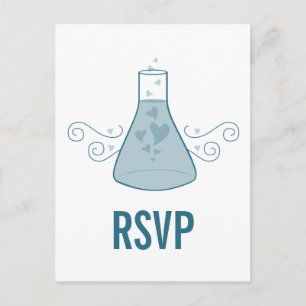 Blue Sweet Chemistry UAWG Postcard Einladungspostkarte