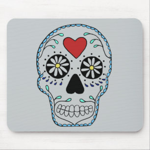 Blue Sweet Sugar Skull Mouse Pads Mousepad