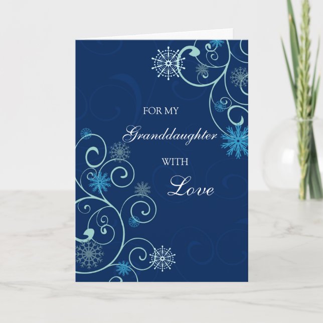 Blue Swils Grandgirl Joyeuse Carte de Noël (Devant)