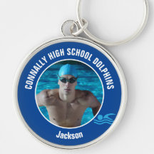 Blue Swim Team Photo High School Swimmer