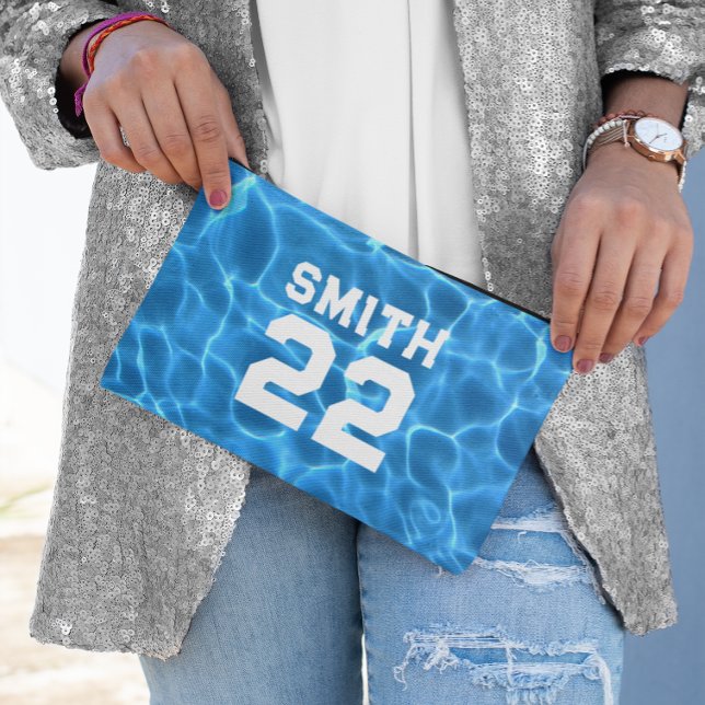 Blue Swimming Pool Sportliches Foto Zubehörtasche (Blue Swimming Pool Sports Photo Accessory Pouch)