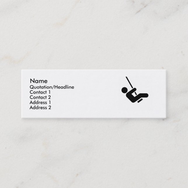 Blue Swinger Calling Card Mini Visitenkarte (Vorderseite)