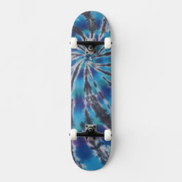 Blue Swirl Gefärbte Krawatte Skateboard