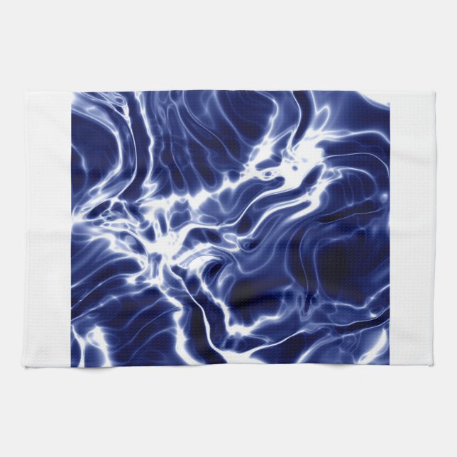Blue swirly pattern  geschirrtuch (Horizontal)
