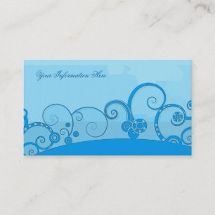 Blue Swirve Fantasy Business Cards Visitenkarte