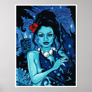 'Blue Tabu' Art Poster Print