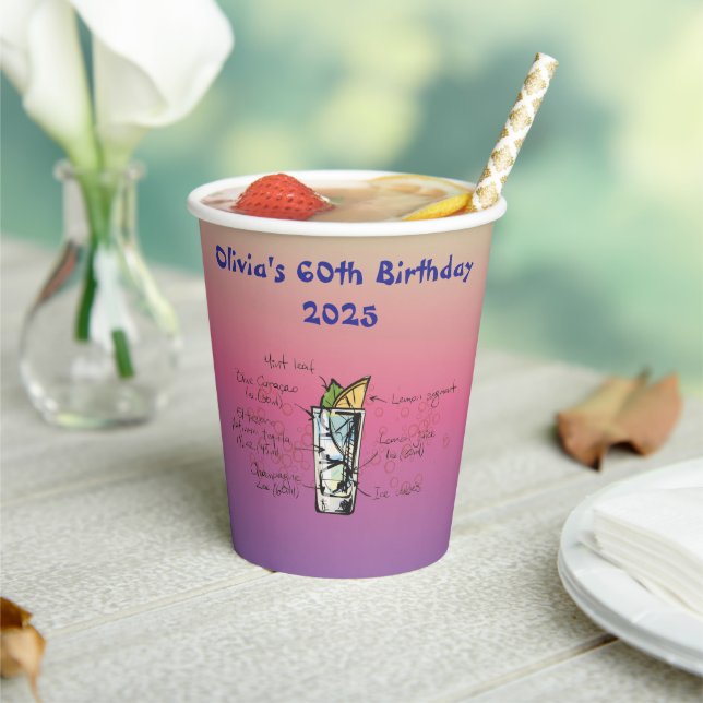 Blue Tahoe Birthday Pappbecher (In Situ)