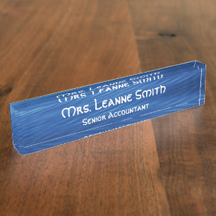Blue Tahoe Water Namensplakette