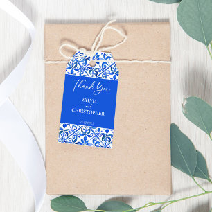 Blue Talavera Gastgeschenk Hochzeit Geschenkanhänger