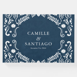 Blue Talavera Mexican Wedding Gästebuch