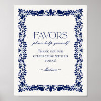 Blue Talavera Tile Spanish Fiesta Favoriten Zeiche