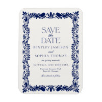 Blue Talavera Tile Spanish Fiesta Save the Date