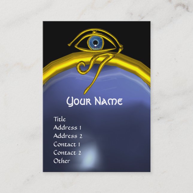 BLUE TALISMAN GOLD HORUS AUGE TOPAZ GEM MONOGRAMM VISITENKARTE (Vorderseite)
