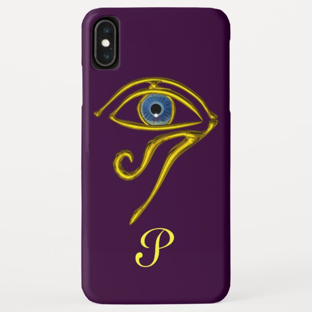 BLUE TALISMAN GOLD HORUS AUGENMONOGRAMM Lila Case-Mate iPhone Hülle (Rückseite)