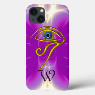 BLUE TALISMAN MONOGRAMM Pink Fuchsia Lila iPhone 13 Hülle