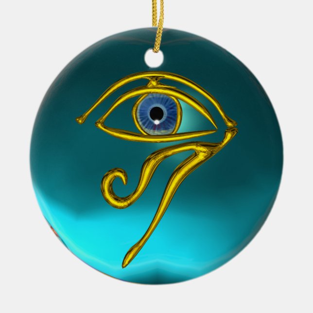 BLUE TALISMAN, Sapphire Aquamarine Keramik Ornament (Vorne)