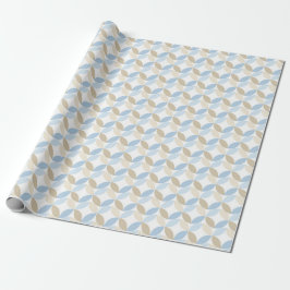 BLUE TAN BROWN PATTERN GESCHENKPAPIER