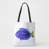Blue tang fish cartoon illustration