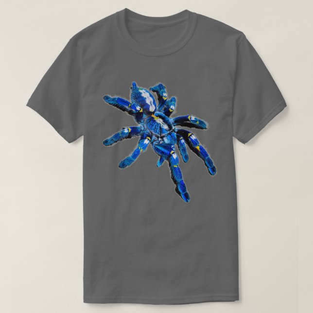 Blue Tarantula Spider Poecilotheria  T-Shirt (Design vorne)