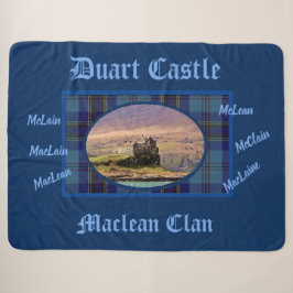 Blue Tartan MacLean Clans schottisches Duart Castl Sherpadecke
