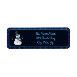 Blue Tartan Snowman
