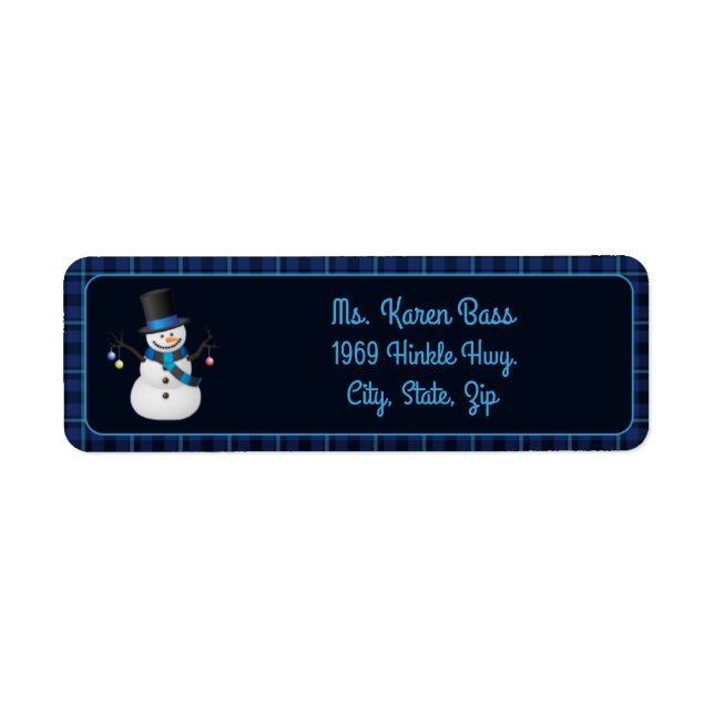 Blue Tartan Snowman (Vorne)