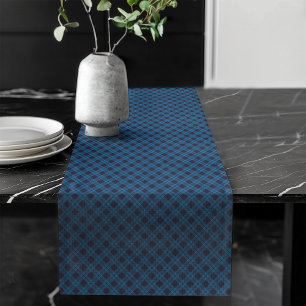 Blue Tartan Table Runner für rustikale Zuhause Großer Tischläufer