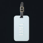 Blue Teal Double Layer Simple Initial Monogram  Gepäckanhänger<br><div class="desc">Meet your new travel sidekick — a modern monogram luggage tag designed in a bold teal and soft blue color palette that stands out without screaming for attention. The classic serif initial sits front and center with a subtle shadow layer, giving this tag a high-end, clean aesthetic that makes your...</div>