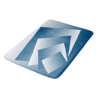 Blue Teal geometry Badematte