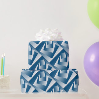 Blue Teal geometry Geschenkpapier