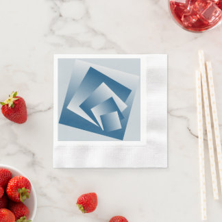 Blue Teal geometry Serviette