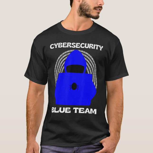 Blue Team Cybersecurity Hacking Ethical Hacker Gee T-Shirt (Vorderseite)