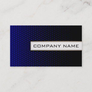 Blue Techno Dots Elegante Moderne Schwarz Visitenkarte