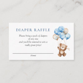 Blue Teddy Bear Baby Dusche Windelwanne Windelwann Begleitkarte