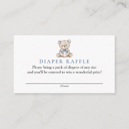Blue Teddy Bear Baby Dusche Windelwanne Windelwann Begleitkarte
