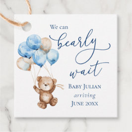 Blue Teddy Bear Baby Shooter Geschenkanhänger