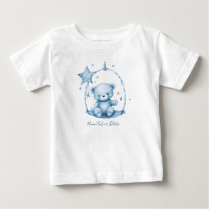 Blue Teddy Bear Baby T - Shirt