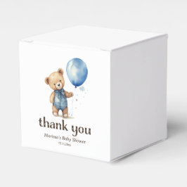 Blue Teddy Bear Boy Baby Dusche Danke Geschenkschachtel