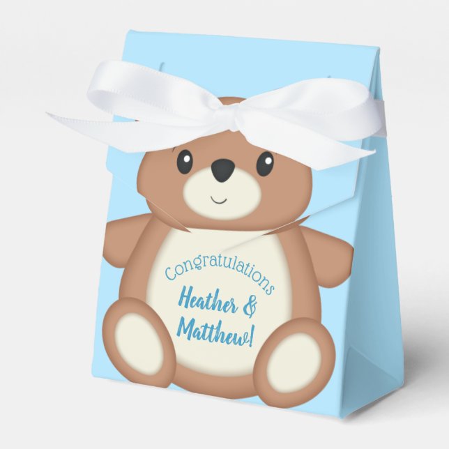 Blue Teddy Bear Geschenkschachtel (Vorderseite)