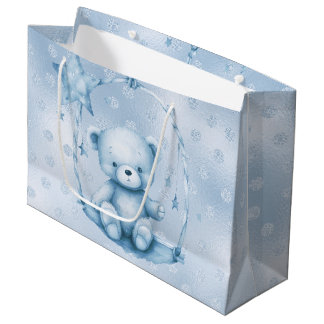 Blue Teddy Bear Geschenktasche Große Geschenktüte